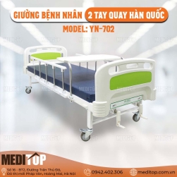 Giường bệnh nhân 2 tay quay