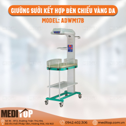 Giường sưởi kết hợp đèn chiếu vàng da