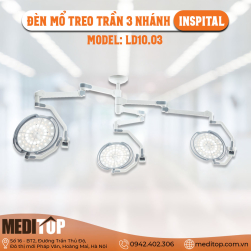 Đèn Mổ Treo Trần 3 Nhánh INSPITAL LD10.03