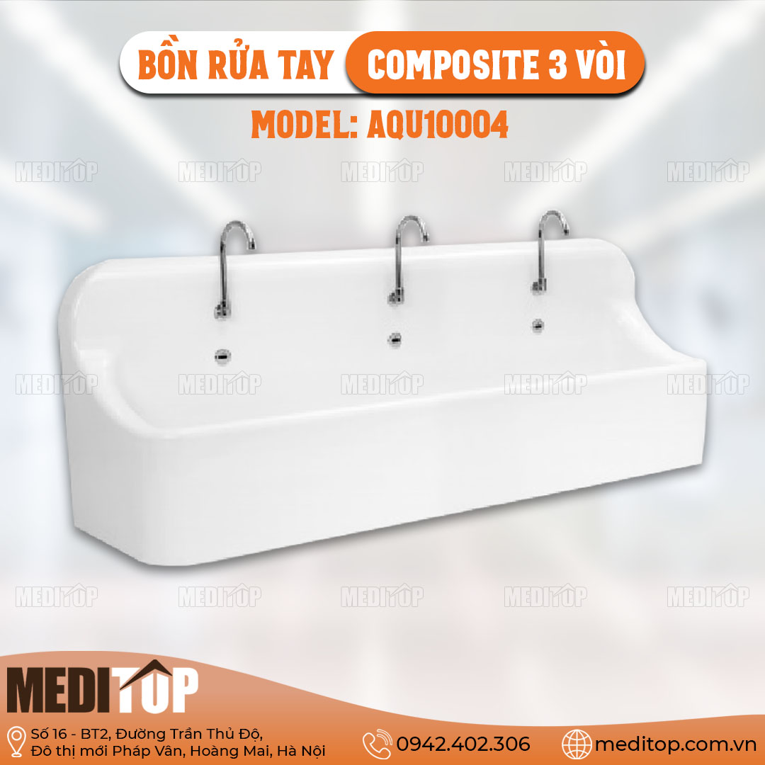 Bồn rửa tay composite 3 vòi