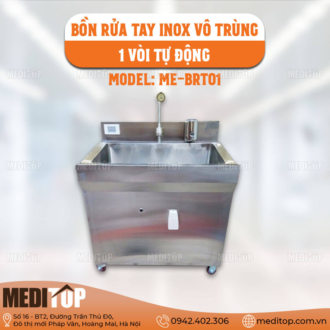 Bồn rửa tay inox vô trùng 1 vòi