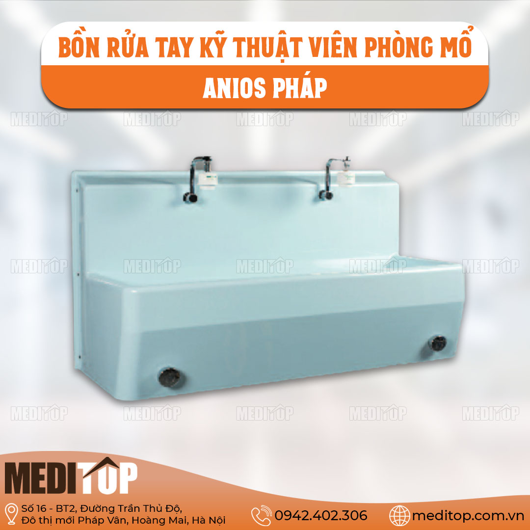 Bồn rửa tay kỹ thuật viên phòng mổ Anios Pháp