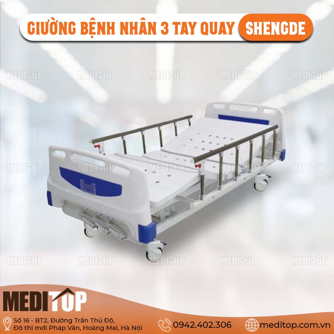 Giường bệnh nhân 3 tay quay