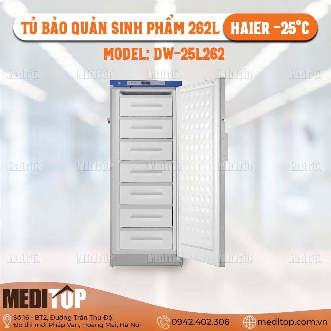 Tủ âm 25 độ 262 lít DW-25L262