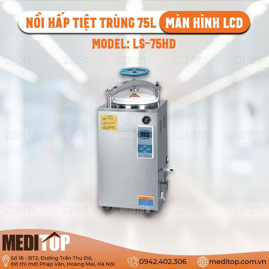 Nồi hấp tiệt trùng 75 lít LS-75HD Jibimed