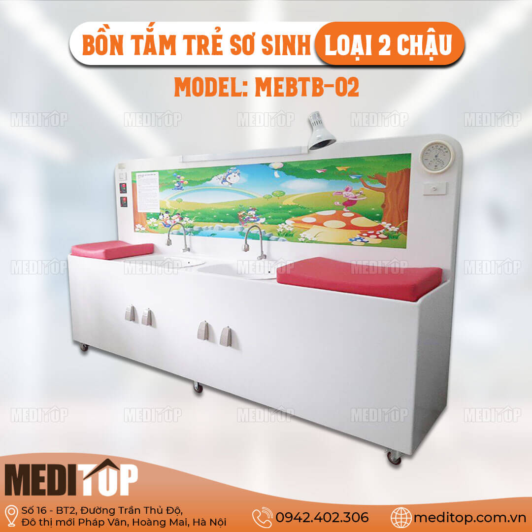 Bồn tắm trẻ sơ sinh loại 2 chậu