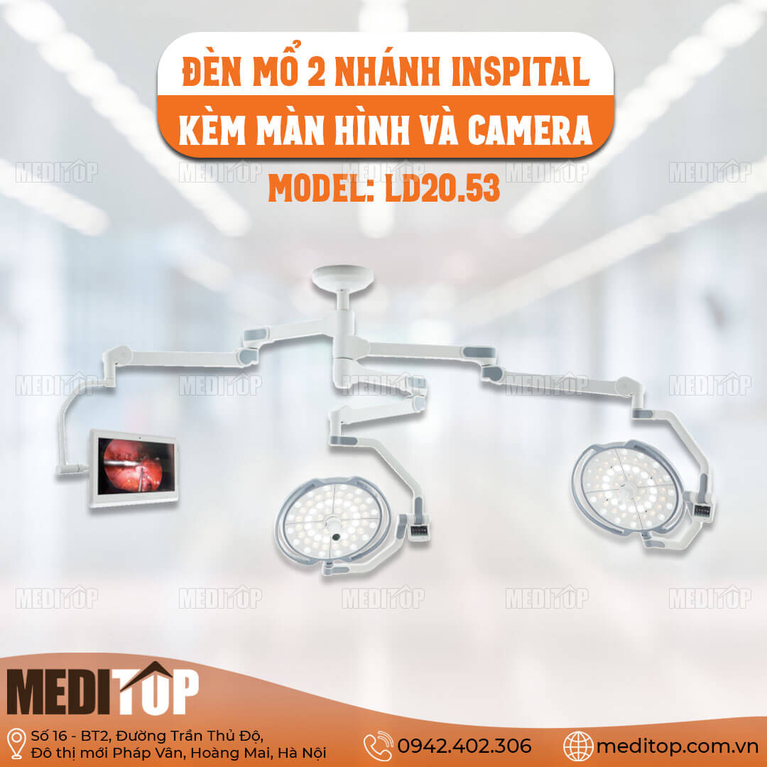 Đèn Mổ Treo Trần 2 Nhánh INSPITAL LD20.53