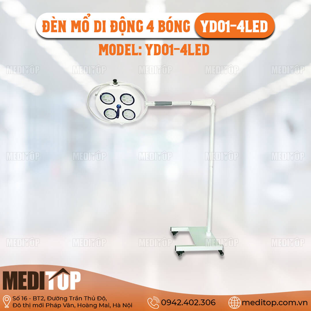 Đèn mổ di động 4 bóng YD01-4LED
