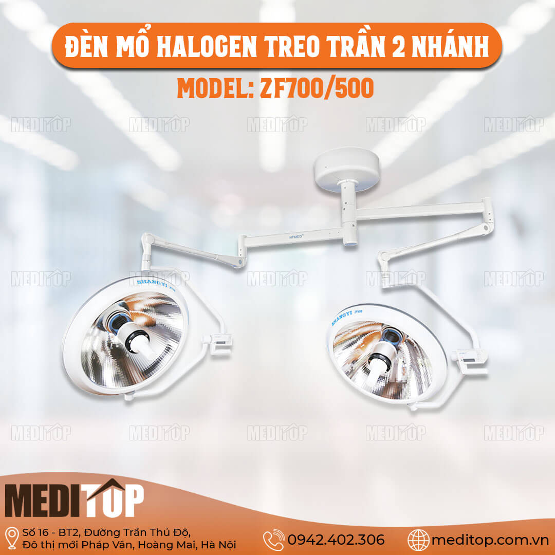 Đèn mổ halogen treo trần ZF700/500