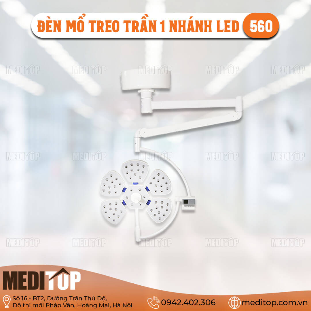 Đèn mổ treo trần LED 1 nhánh 560