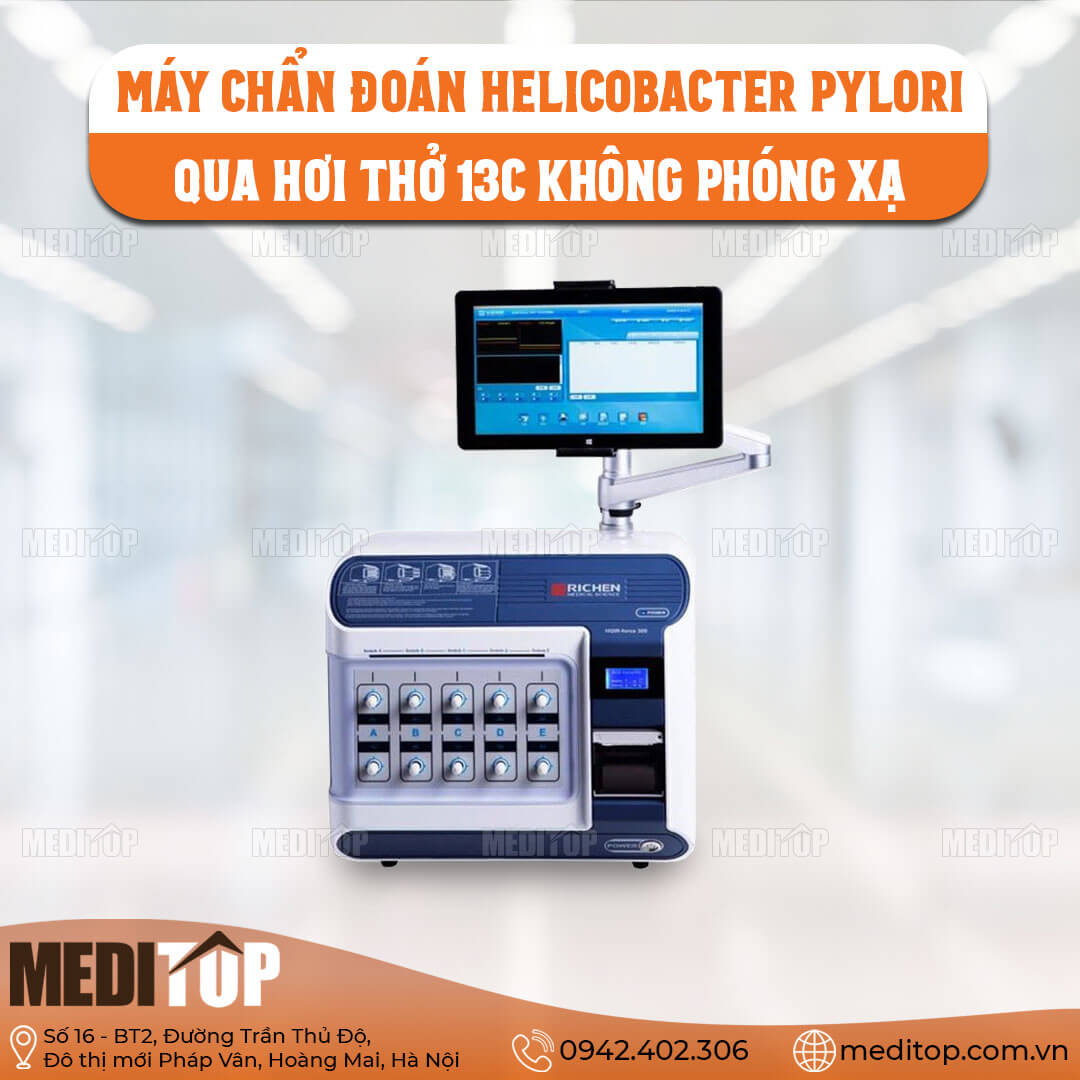 Máy chẩn đoán Helicobacter Pylori qua hơi thở 13C không phóng xạ