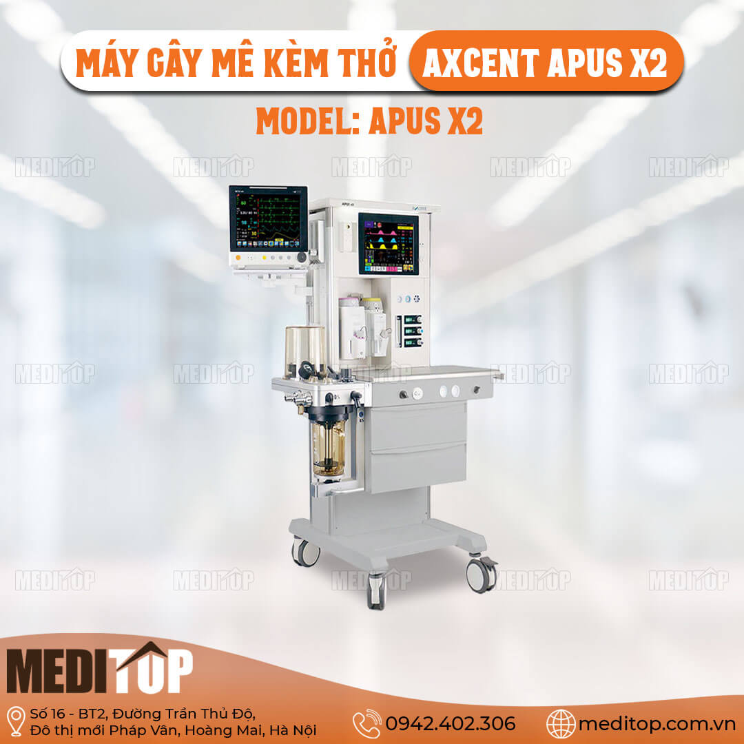 Máy gây mê giúp thở Axcent -Đức APUS X2