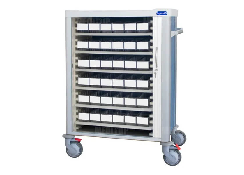 Xe đẩy thuốc dùng cho khoa truyền nhiễm
