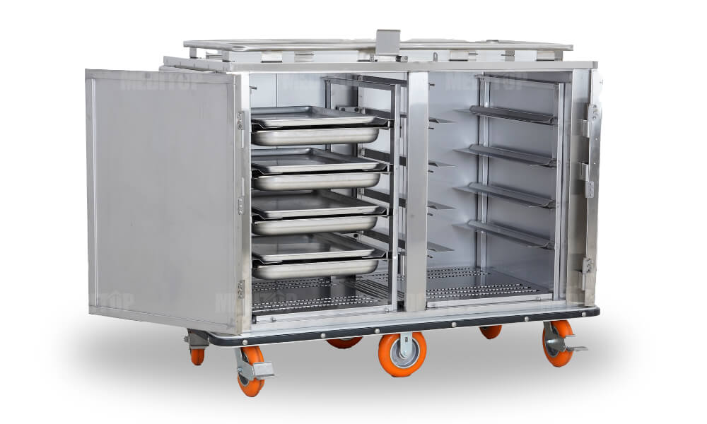 Xe đẩy dạng tủ kín có cánh mở