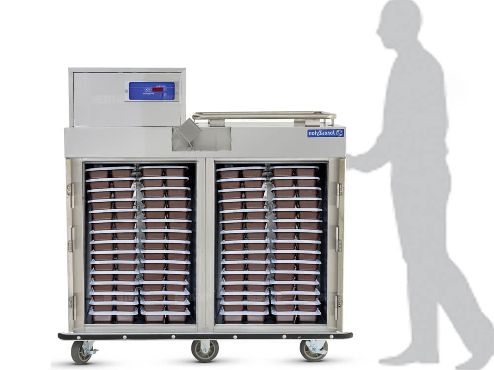 Xe đẩy đồ ăn có vách chống nhiễm khuẩn chéo