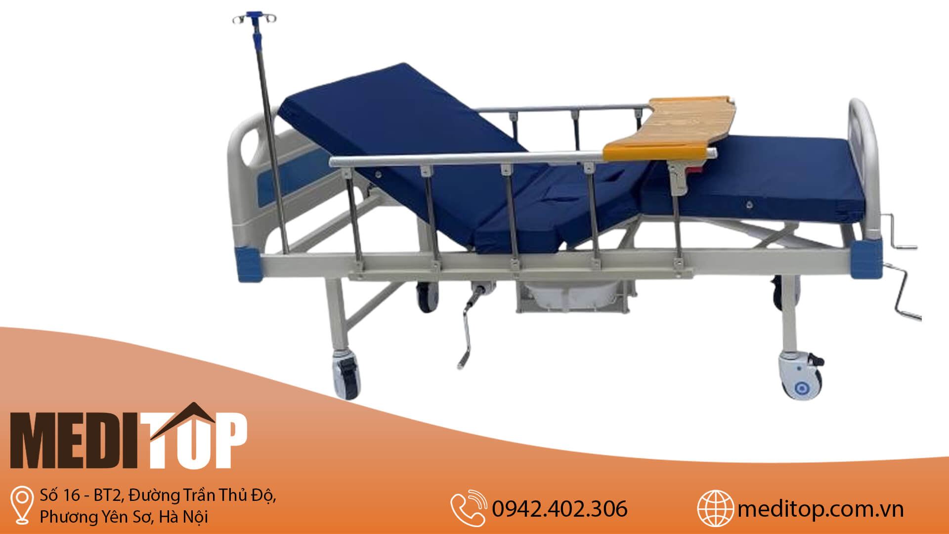 Giường y tế 3 tay quay – Giải pháp chăm sóc bệnh nhân toàn diện