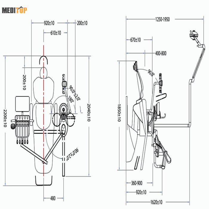 Kích thước điều chỉnh ghế