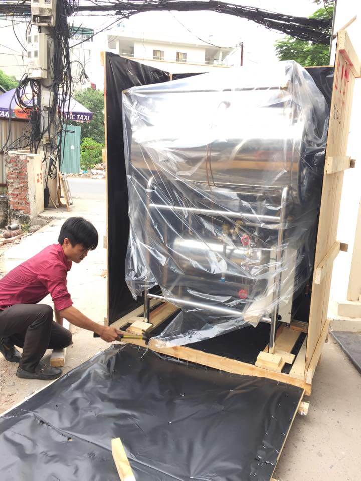Lắp thiết bị nồi hấp tiệt trùng tại BV Thu Cúc