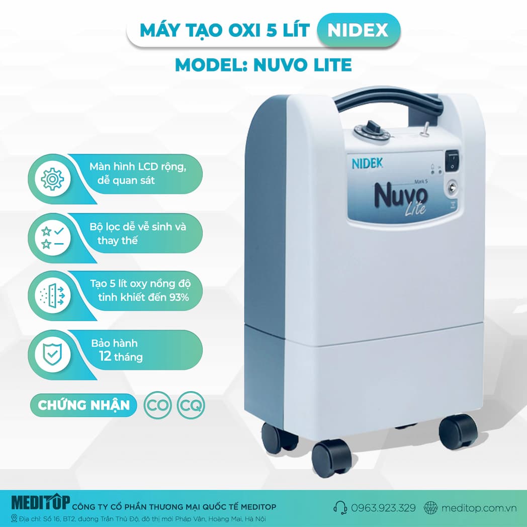 Máy tạo oxy 5 lít NIDEK Nuvo Lite