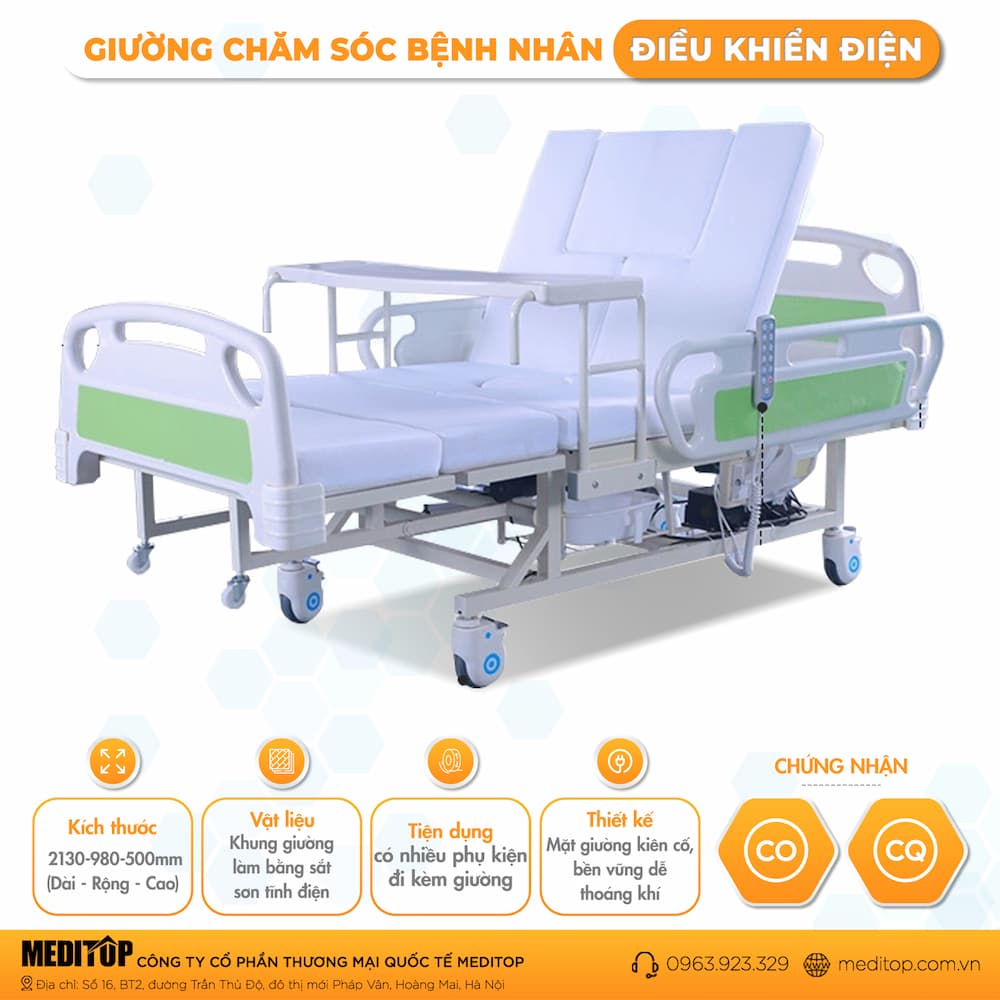 GIƯỜNG BỆNH NHÂN ĐIỀU KHIỂN ĐIỆN