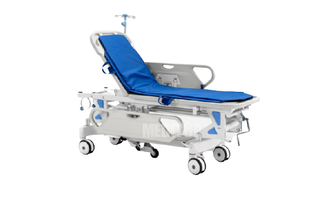 Xe đẩy bệnh nhân nằm có bánh xe di chuyển đa năng